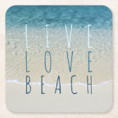 Motivatie golven van Turquoise Blue Ocean Surf Kartonnen Onderzetters (Voorkant)