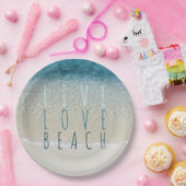 Motivatie golven van Turquoise Blue Ocean Surf Papieren Bordje (Feest)