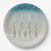 Motivatie golven van Turquoise Blue Ocean Surf Papieren Bordje (Voorkant)