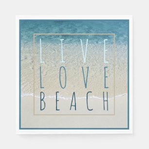 Motivatie golven van Turquoise Blue Ocean Surf Servet
