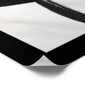 Motivatie gordel voor martiumarts Black Poster (Hoek)