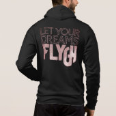 Motivatie Gouden Stijl Ritssluiting Hoodie (Achterkant)