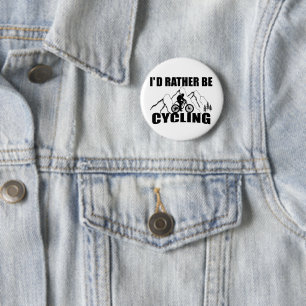 Motivatie grappig fietscitaat ronde button 5,7 cm
