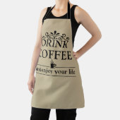 Motivatie grappige drinker koffie citaten schort (Insitu)