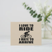 Motivatie grappige fietsquotes briefkaart (Staand voorkant)