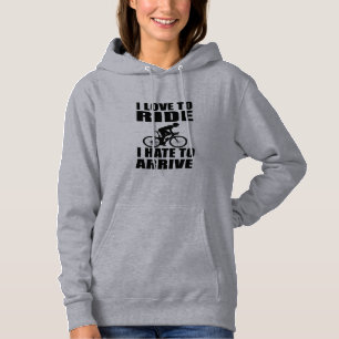 Motivatie grappige fietsquotes hoodie