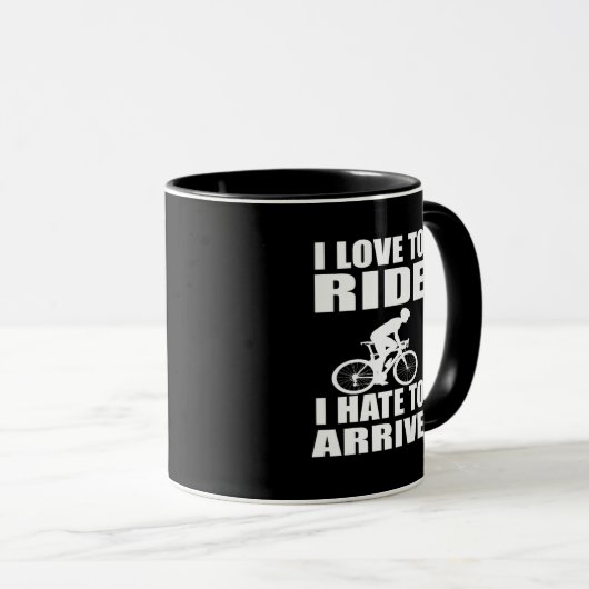 Motivatie grappige fietsquotes mok (Voorkant rechts)