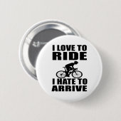 Motivatie grappige fietsquotes ronde button 5,7 cm (Voorkant /achterkant)