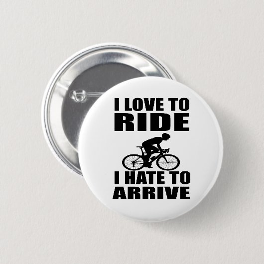 Motivatie grappige fietsquotes ronde button 5,7 cm (Voorkant /achterkant)