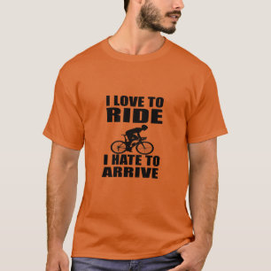 Motivatie grappige fietsquotes t-shirt