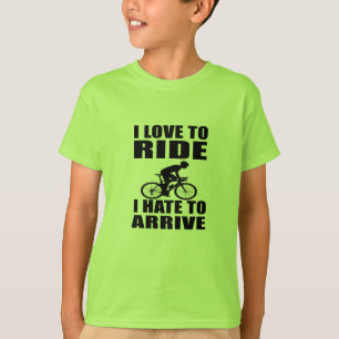 Motivatie grappige fietsquotes t-shirt