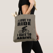 Motivatie grappige fietsquotes tote bag (Dichtbij)