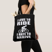 Motivatie grappige fietsquotes tote bag (Dichtbij)