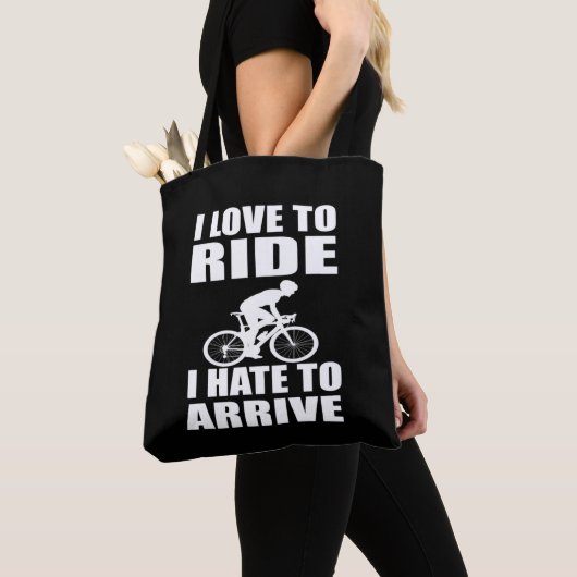 Motivatie grappige fietsquotes tote bag (Dichtbij)