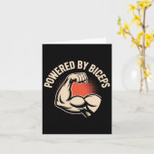 Motivatie Grappige Gym Humor Biceps Gains Powered Kaart (Gele Bloem)