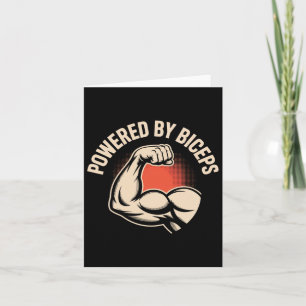 Motivatie Grappige Gym Humor Biceps Gains Powered Kaart