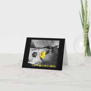 Motivatie "Groeien waar je geplant bent" Opmerking Kaart