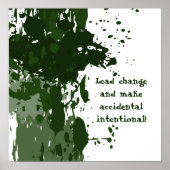 Motivatie groen verfsplatter poster (Voorkant)