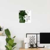 Motivatie groen verfsplatter poster (Thuiskantoor)