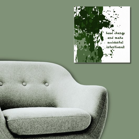 Motivatie groen verfsplatter poster