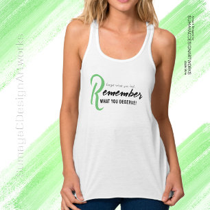 motivatie Groen Zwart Typografie T-shirt