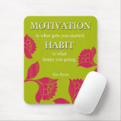 Motivatie Groene Mousepad Muismat (Met muis)