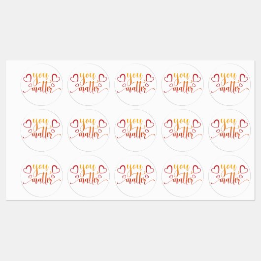 Motivatie groep van 3 "You Matter" Stickers (Vel)