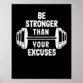 Motivatie Gym Inspirerend Sterker Poster (Voorkant)