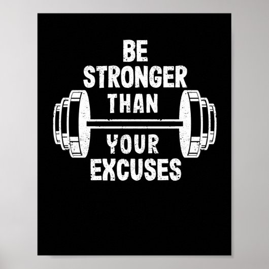 Motivatie Gym Inspirerend Sterker Poster (Voorkant)
