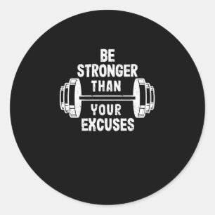 Motivatie Gym Inspirerend Sterker Ronde Sticker
