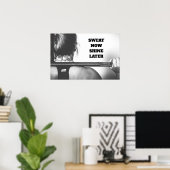Motivatie Gym Workout Sweat Shine Poster (Thuiskantoor)