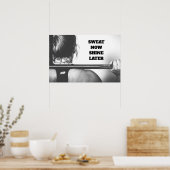Motivatie Gym Workout Sweat Shine Poster (Keuken)