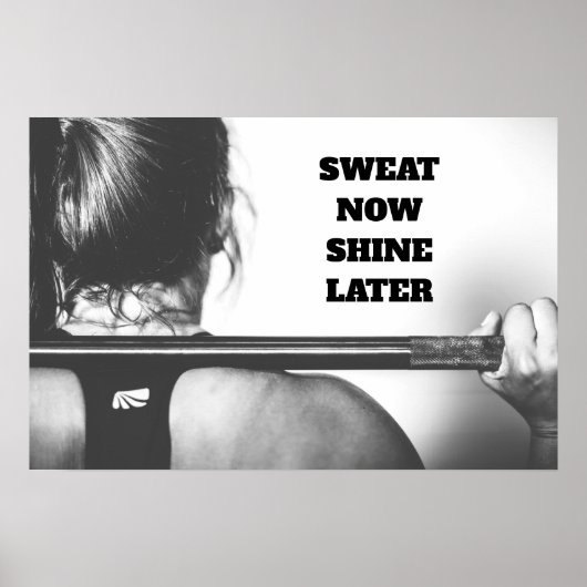 Motivatie Gym Workout Sweat Shine Poster (Voorkant)