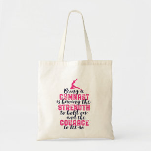 Motivatie Gymnastiek Quote Sports Girl Gymnast Tote Bag