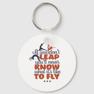 Motivatie gymnastieksport Quote Girl Gymnast Sleutelhanger