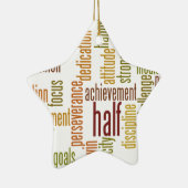 Motivatie halve marathon Word Cloud Keramisch Ornament (Rechts)