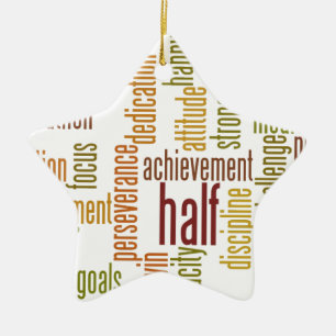 Motivatie halve marathon Word Cloud Keramisch Ornament