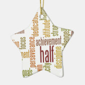 Motivatie halve marathon Word Cloud Keramisch Ornament (Links)