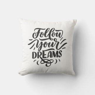 Motivatie handgeschreven ontwerp kussen