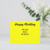 Motivatie Happy Birthday briefkaarten (Staand voorkant)
