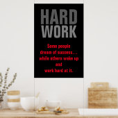 Motivatie hard werken maakt het mogelijk om de suc poster (Keuken)