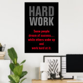 Motivatie hard werken maakt het mogelijk om de suc poster (Thuiskantoor)