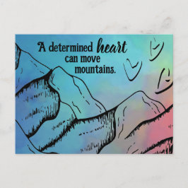 Motivatie Hart Kan Bergen Bewegen Kleur Ombre Briefkaart