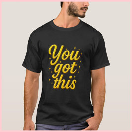 Motivatie heb je deze luxe gouden typografie t-shirt