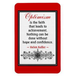 Motivatie Helen Keller Citaat Magnet:Optimisme Magneet