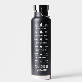 Motivatie herinnering Jouw naam minimalistisch zwa Waterfles
