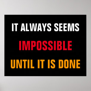 Motivatie het ziet altijd de Druk van het Citaat Poster