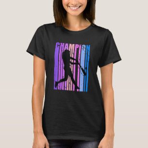 Motivatie honkbal kampioen vrouw cool t-shirt