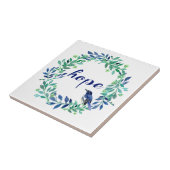 Motivatie hoop citaat met vogel en krans tegeltje (Zijkant)