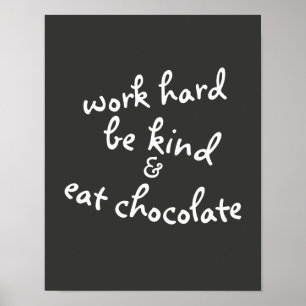 motivatie humor typografie zwart-wit poster